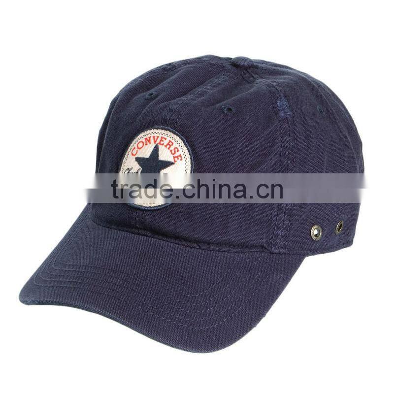 100% cotton 6 panel custom patch embroidery baseball cap