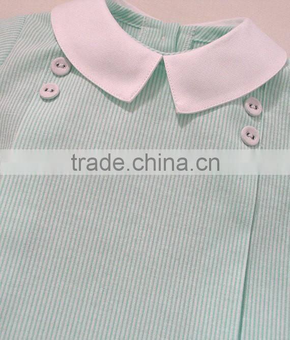 Wholesale Kids Short Sleeve Oxford Stripes Spanish Baby Clothes Sets