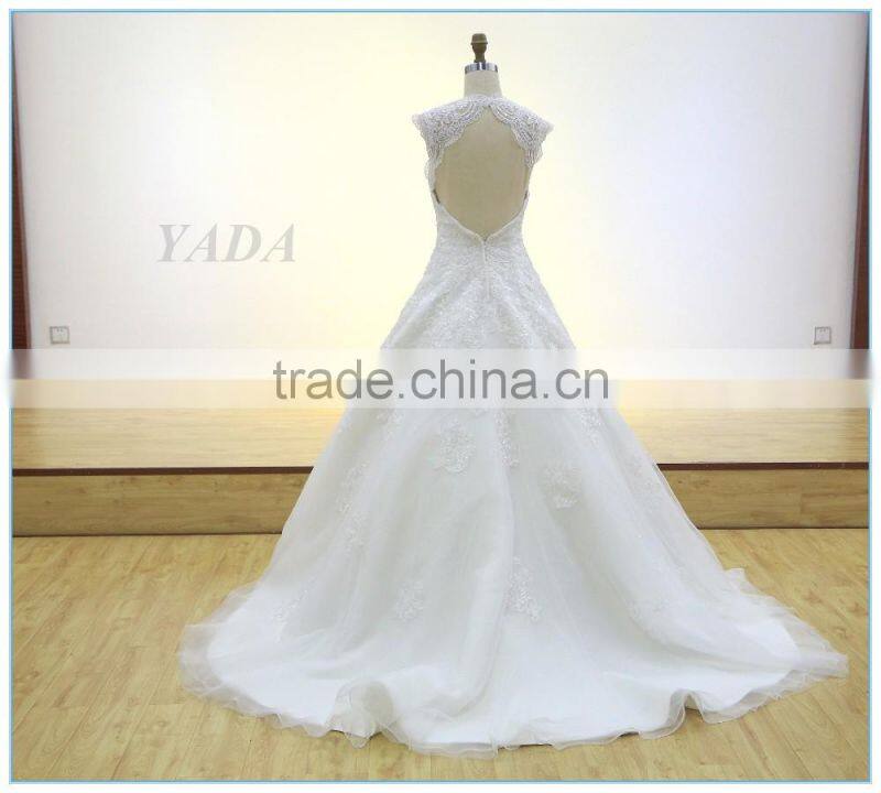 Backless Embroidery Lace Sweetheart Wedding Dress Bridal