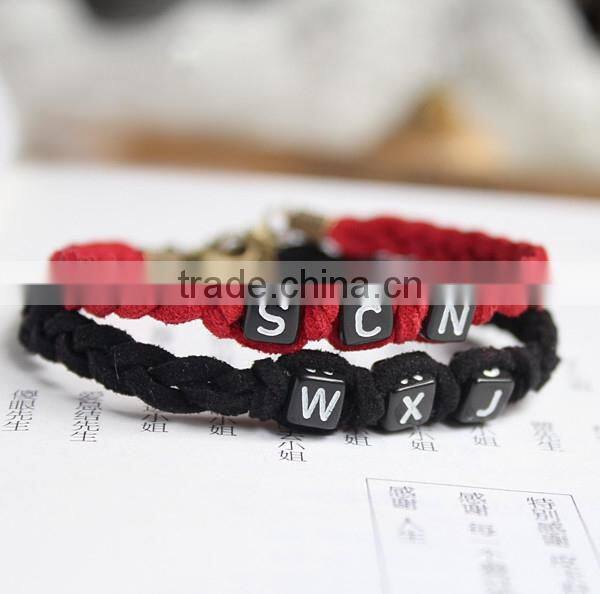 cutom logo tag leather bracelet personalized logo charm leather bracelet unisex leather bracelet bangle