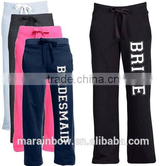 Fleece Boyfriend Sweatpant for the Bride and Bridesmaid Bride Pant Bridesmaid Pant Soft Lightweight Girls Sweatpants Wholesale
