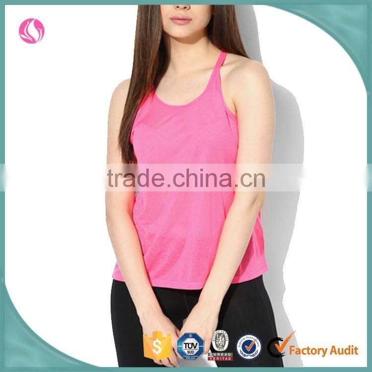 Latest Woman Sports Wear Strapless Sports Jersey New Model Girls Solid color Vest Running Shirt