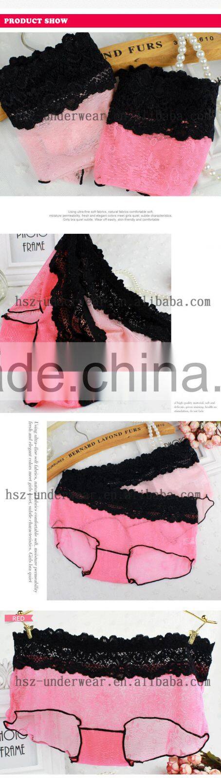 Hot sale 2015 wholesale ladies lace sexy high quality briefs mature ladies sexy underwear young girls transparent panties