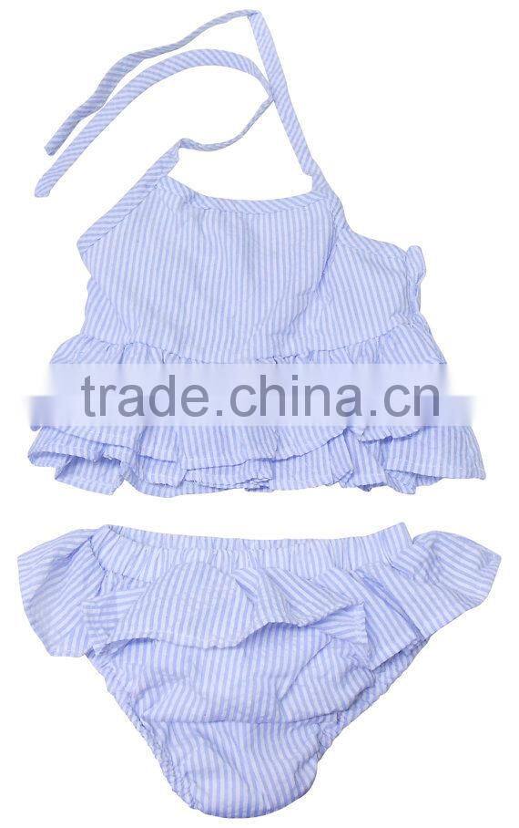 Summer time classical pure color baby girl's swimsuit two piece fashion swimsuit