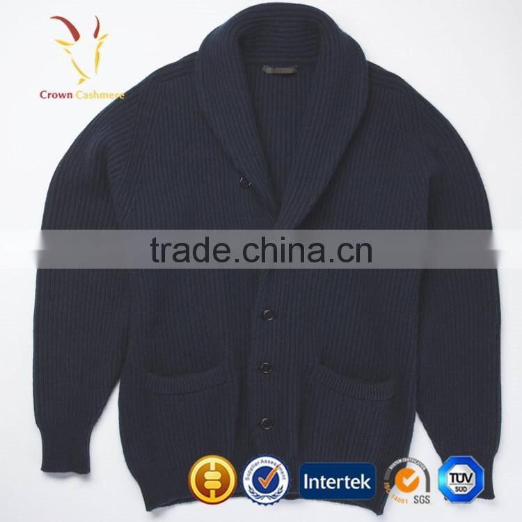 Blended Cashmere Mens Wool Casual Cardigan