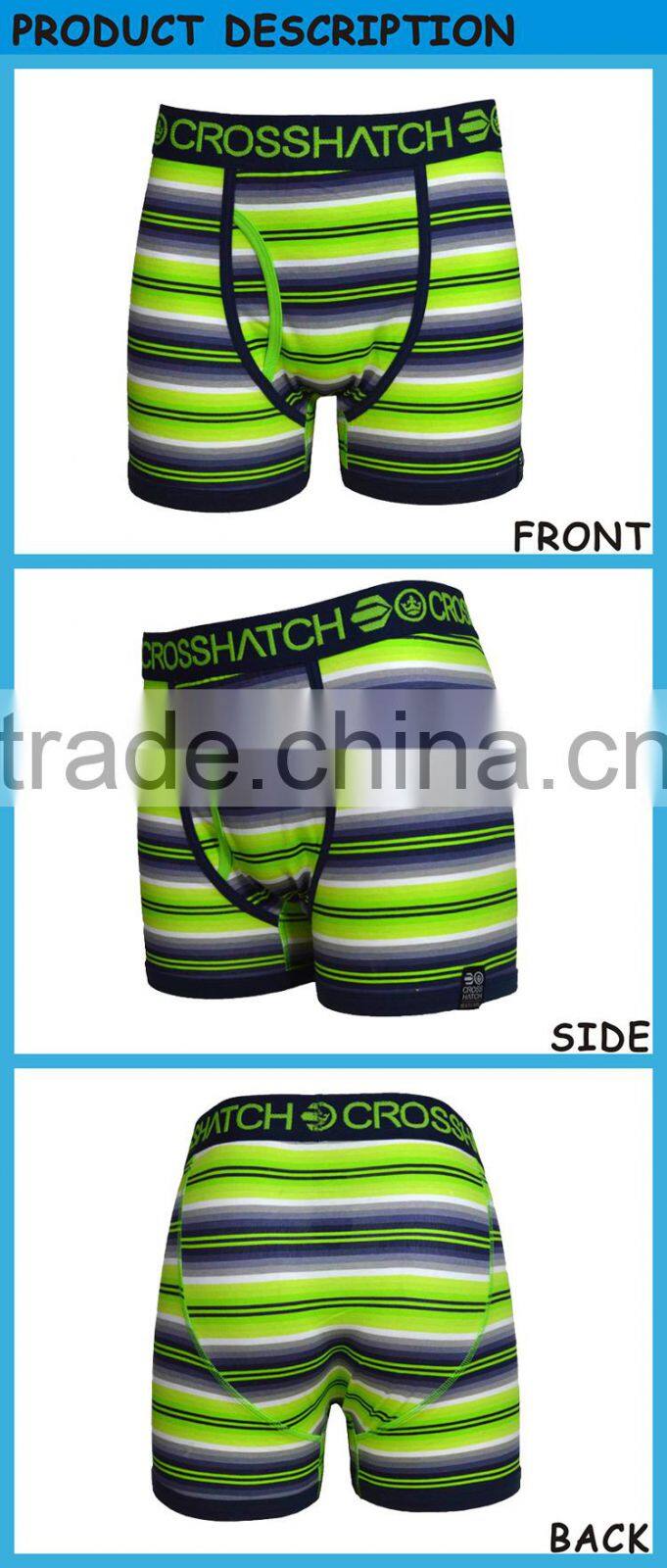 Sexy Seamed Man's Cotton Fabric Spandex Boxer Underwear