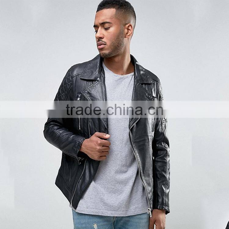 Sleeve Pincer Rackmount Motorcycle Leather Jacket pu Leather Slim Men's Winter Jacket Coat