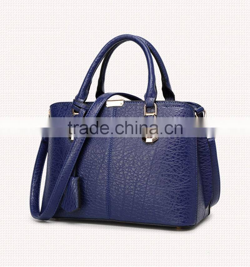 Versatile High Quality PU Leather Women Solid Color Handbag