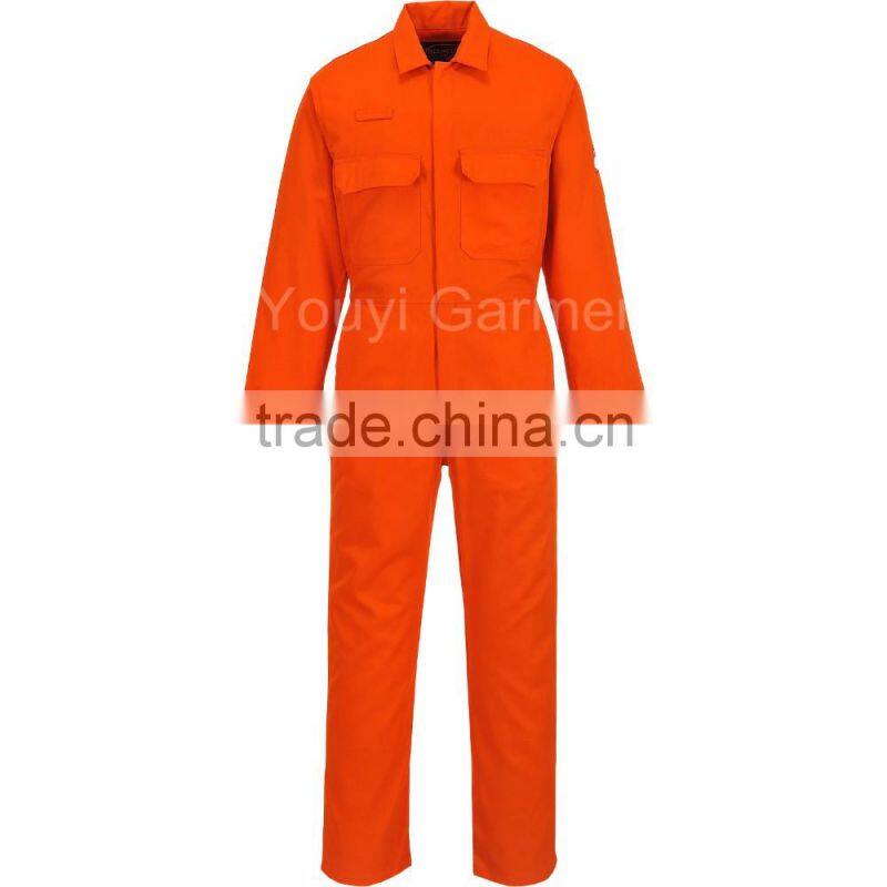 Red Colour antistatice cotton Safety Workwear Coveralls with YKK zipper