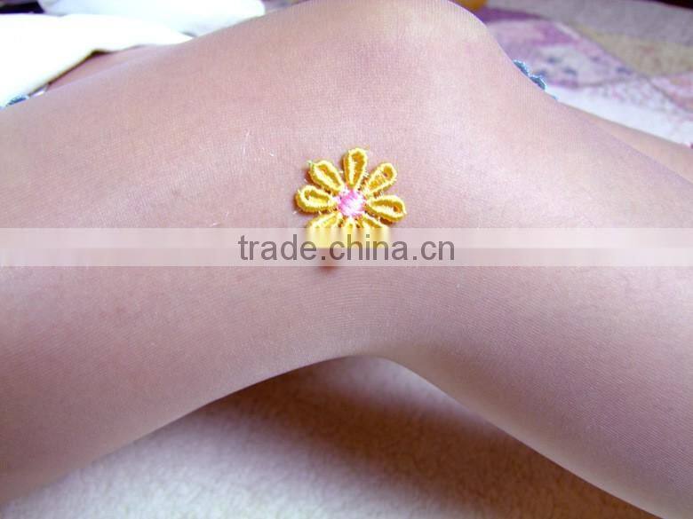 Handmade lace socks colorful flowers Pearl Rhinestone Anti-hook wire pantyhose stockings