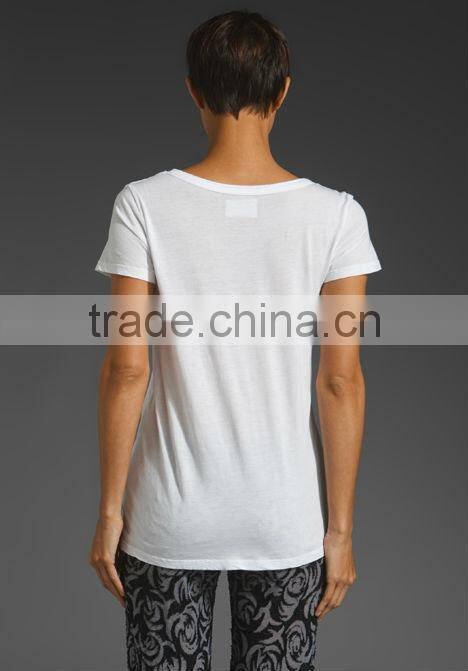 women plain tee shirts in white
