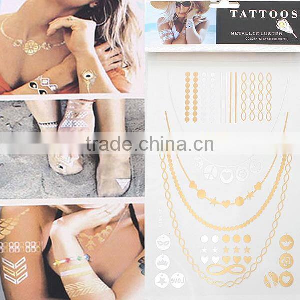 Wholesales Sexy Body Art Removable Waterproof Metallic Buy Temporary Tattoos Online