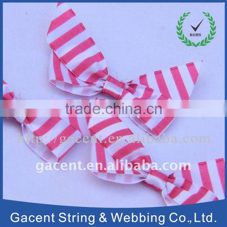 Handmade stripe dress and hair butterfly bow