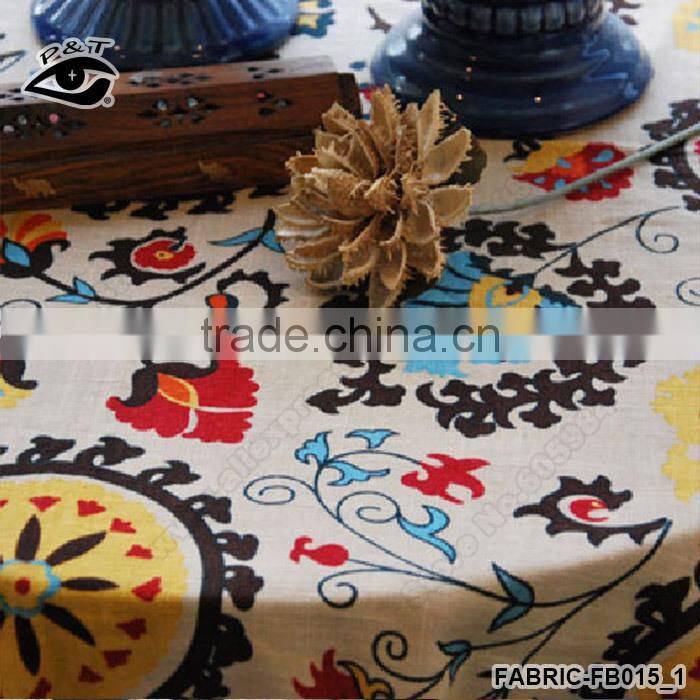 5m/pack Newest Folk Style Sunflower Printing Canvas Fabric Linen/Cotton Fabric for Apron Curtain Bag Table cloth