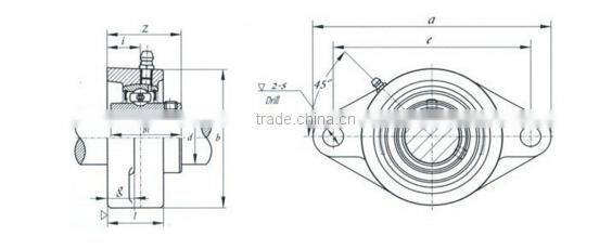 Stainless steel pillow block bearing with plastic housing sucfl203