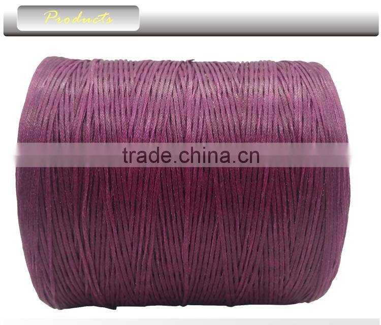 high quality high tenacity good price 100% polyester 210d/1x16 flat braid waterproof vans shoe waxed thread