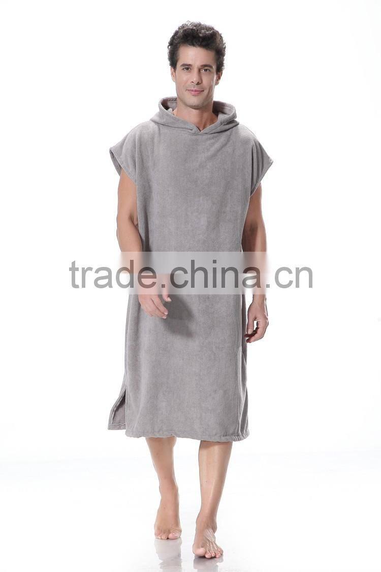 Blanket poncho grey poncho microfibre