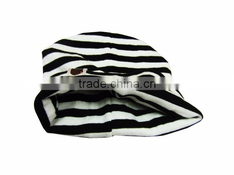 2016 hot stripe children crazy hats combed knit cotton baby caps and hats M6033108