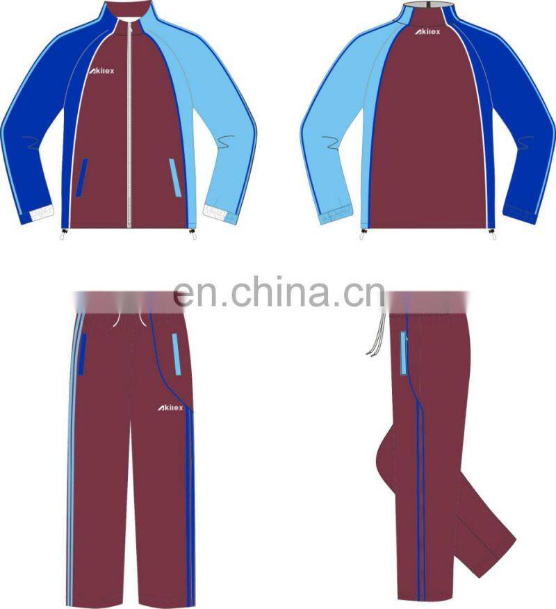 custom new fashion design high quality coolmax women's team sport running tracksuit