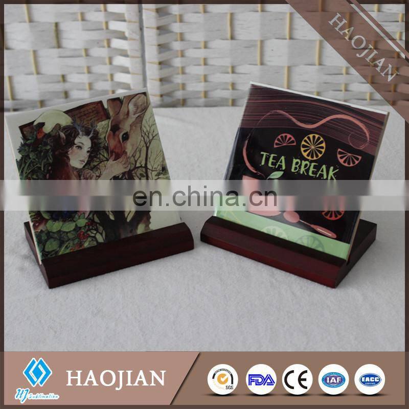 sublimation printable tile cheap ceramic tile custom design glazed ceramic coaster