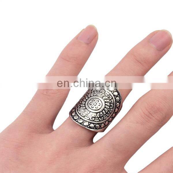 Delicate arrow flower engraved rings fashion sparking rings jewelry