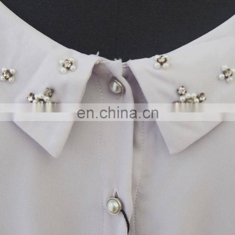 2016 wholesale Sweet Slim Gathered Waist Beaded Pleated Dress