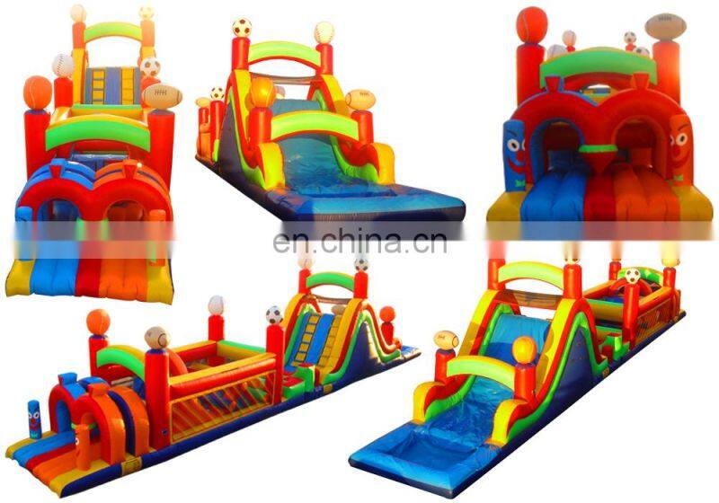 Inflatable obstacle course,double channel inflatable obstruction