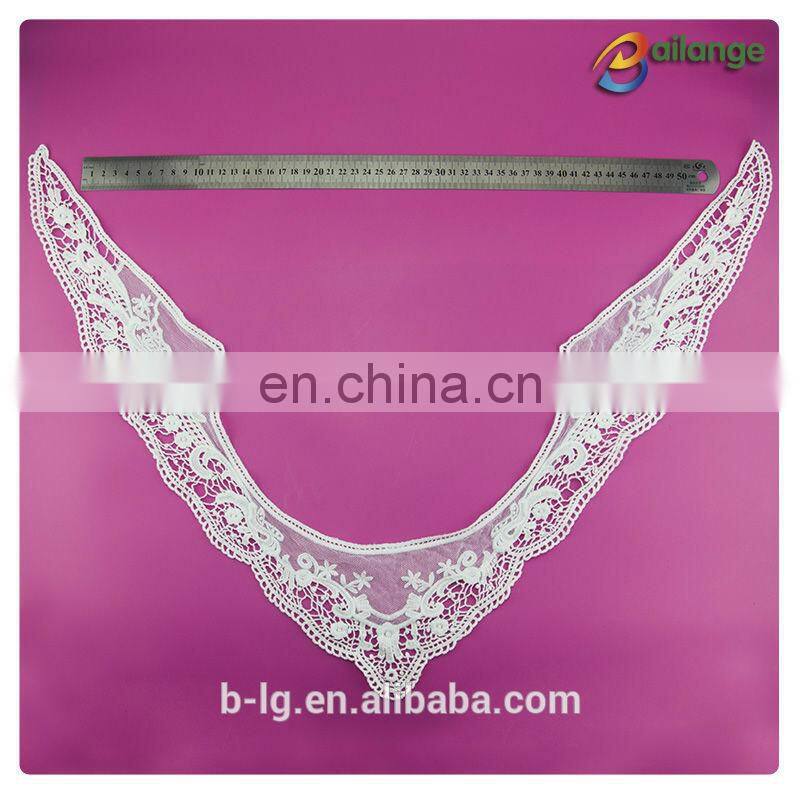 Bailange 2015 latest wholesale Guangzhou cotton lace collar lace neck neck lace designs for ladies suit