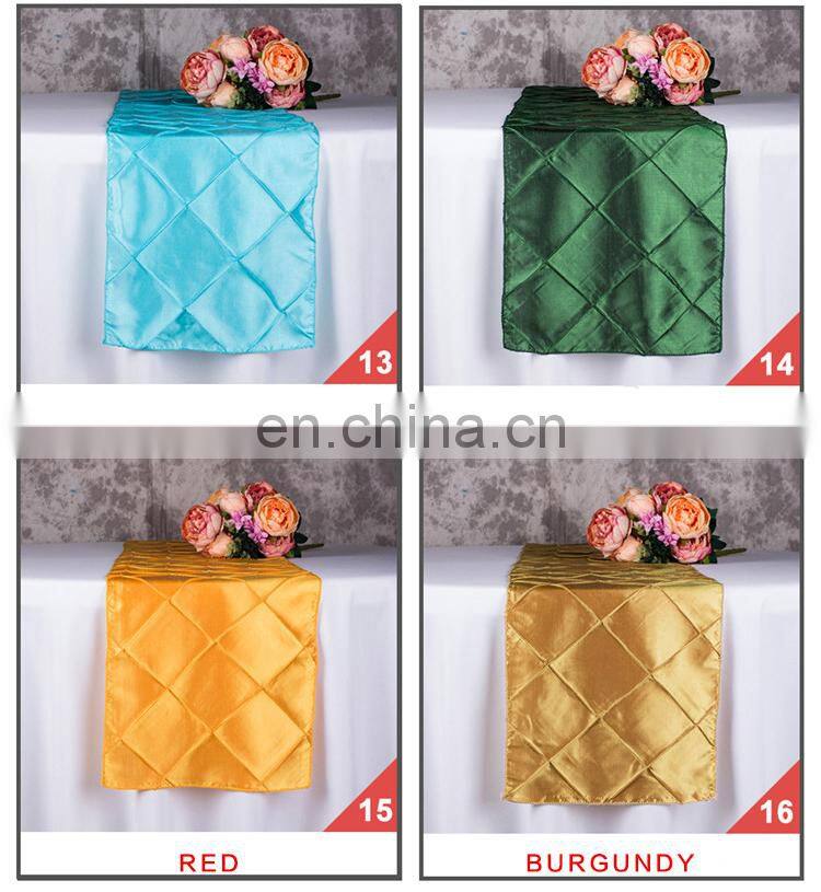 taffeta dinner table runner for wedding banquet decoration
