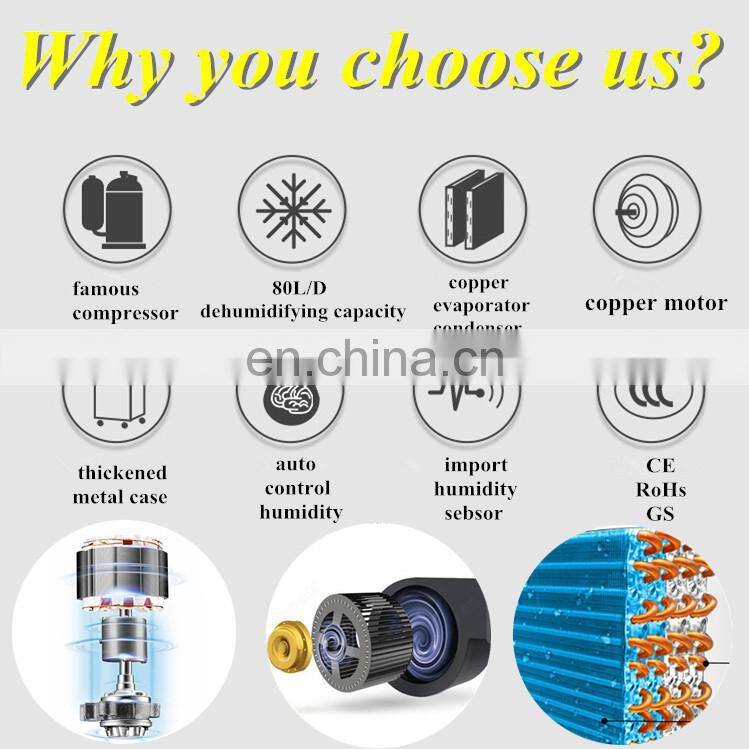 Workshop Dehumidifier Hand Push Big Capacity 80 Liters Dehumidify From Hangzhou Manufacturer China supplier