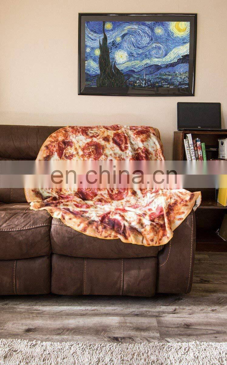 Hot Selling Comfort Food Creations Pizza Wrap Blanket Perfectly Pizza Sandfree Beach Blanket