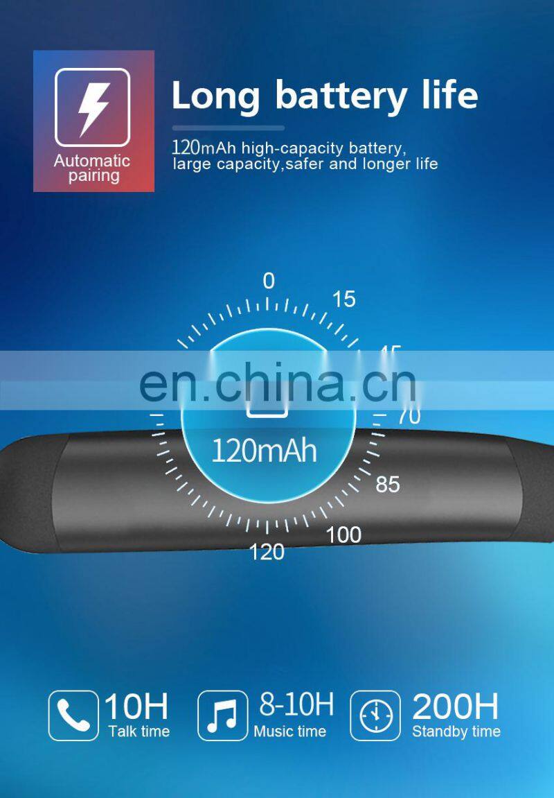 IPX7 Waterproof Magnetic Sports Wireless Earphone super Bass Stereo wireless neck Band Wireless Headphone