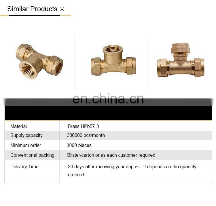 Cheap t tee brass casting union fitting for pe pipe