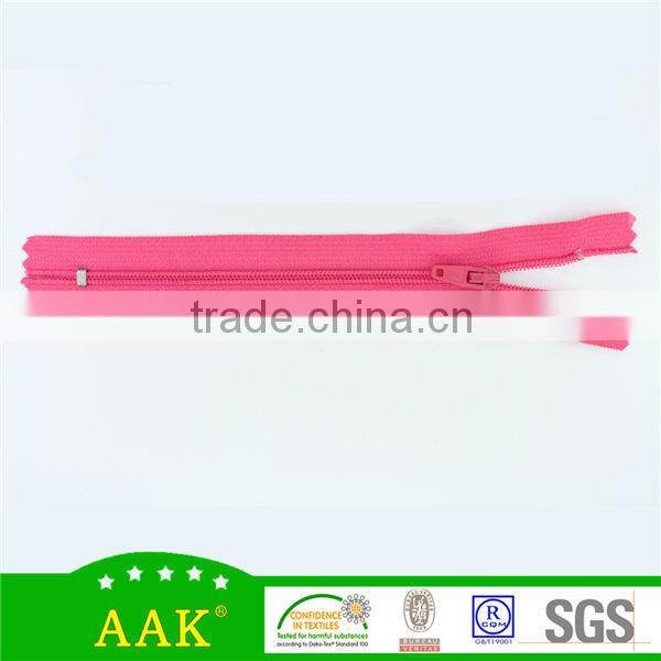 Accessories for women shirt 3# nylon close end hanging paint slider zippers
