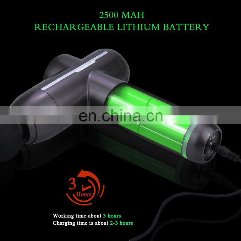 2020 Fancy Design Brushless Massager Low Sound Vibration Muscle Massage Gun with heating head
