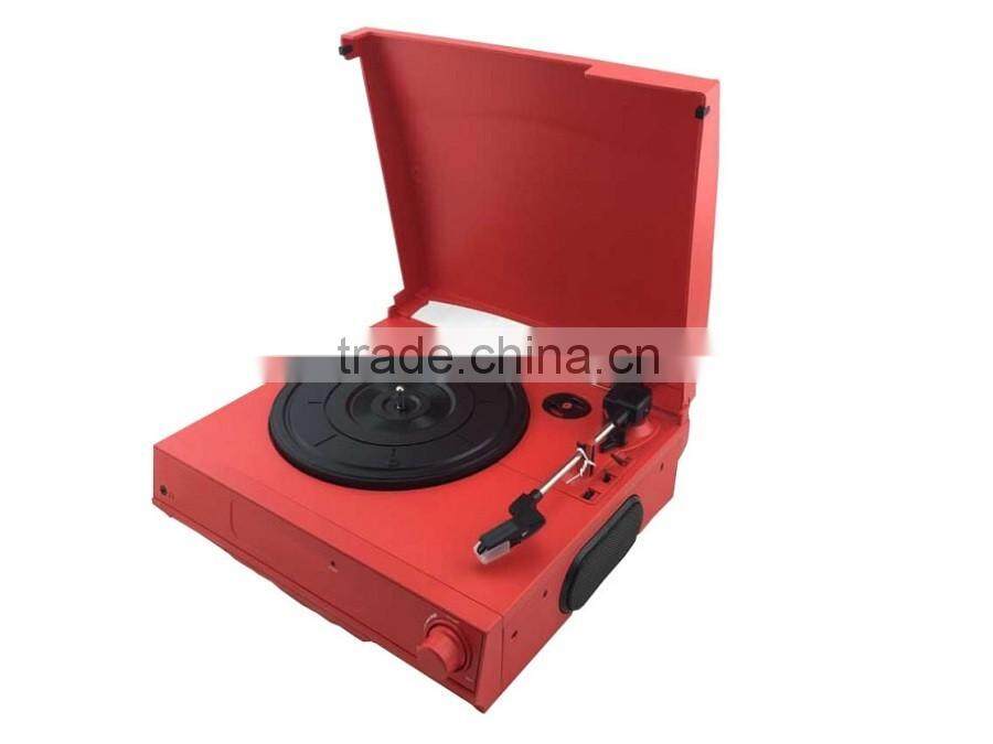 Retro Turntable&Vinyl Record&Audio Record Player with 3 Speed LP/Built-in SPK