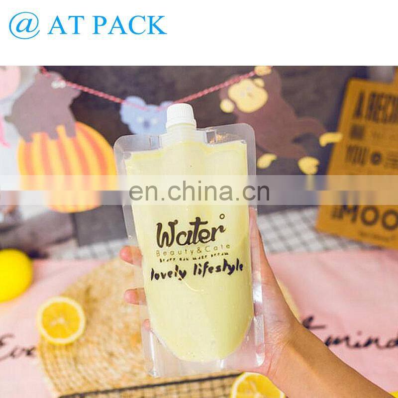 Plastic Custom Liquid Fruit Juice Drink Pout Pouch Packaging Plastic Spout Pouch Bag For Liquid