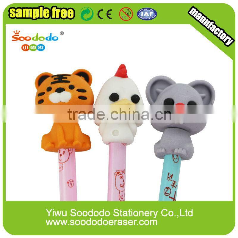 Novelty pencil top eraser