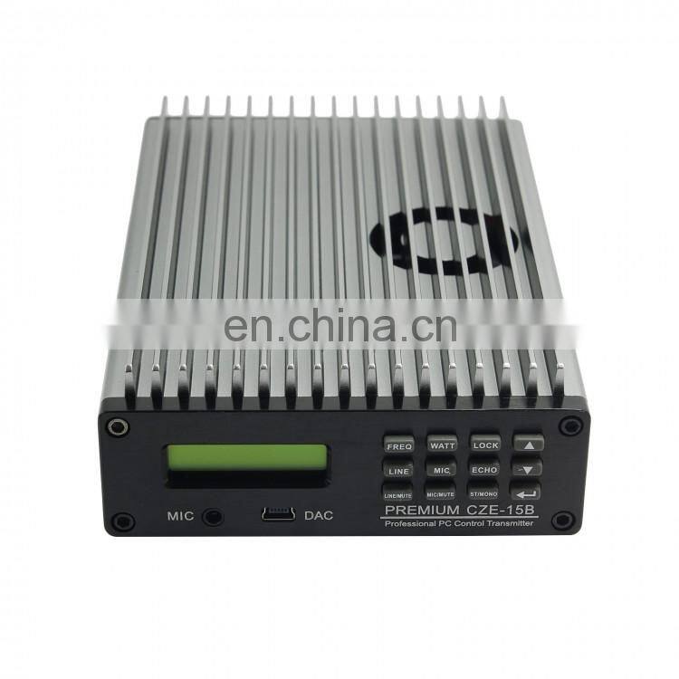 CZE-15B 0-15W Professional Wireless PC Control PLL FM Transmitter Radio Broadcast with Power Adapter