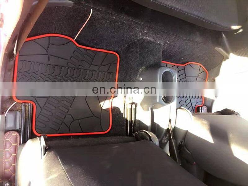 4 pcs Rubber Front Car Foot Pad Floor Mats for Suzuki Jimny SUV Car Parts Off Road Interior Accessories