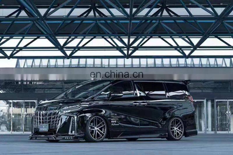 Runde New Arrival Resin Material For Toyota Alphard Upgrade Rowen Style Body Kit Front Lip Rear Lip Rear Bumper Side Skirt