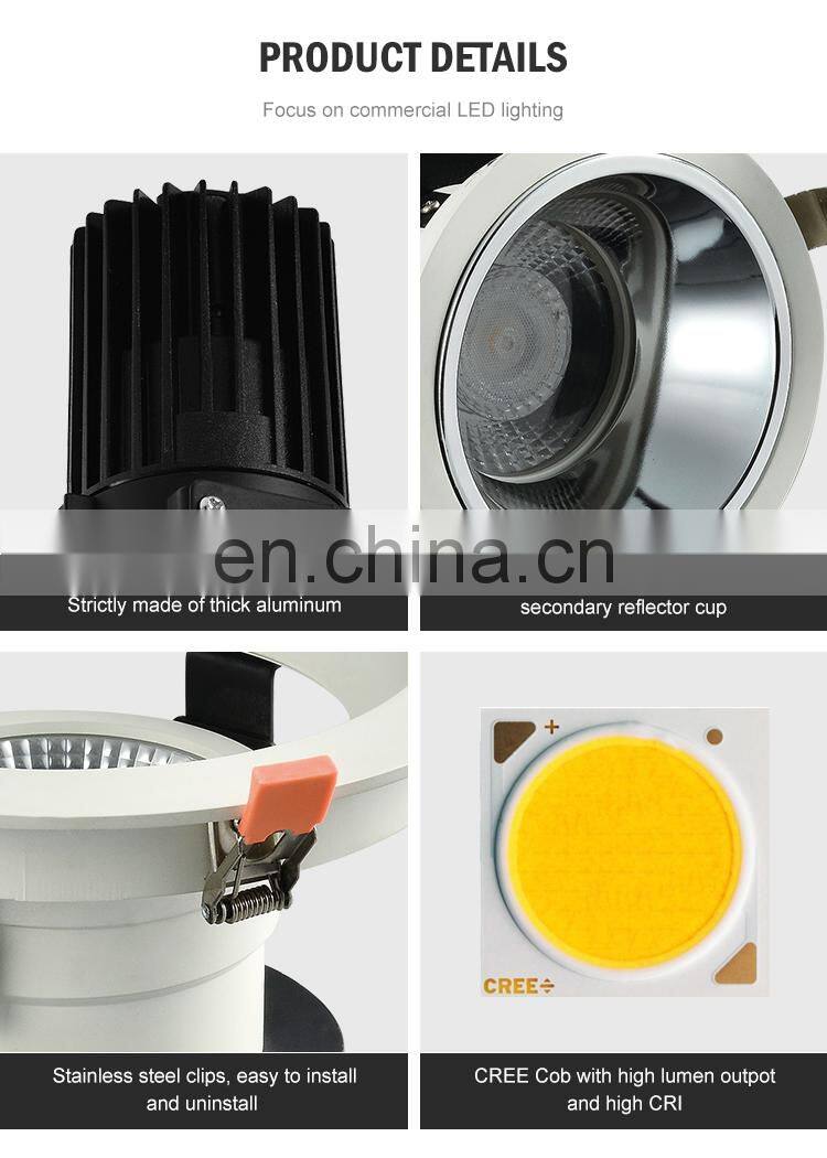 Easy Installation Anti Glare Aluminum IP20 25W 32W Outdoor Sports Venues Recessed LED Spotlight