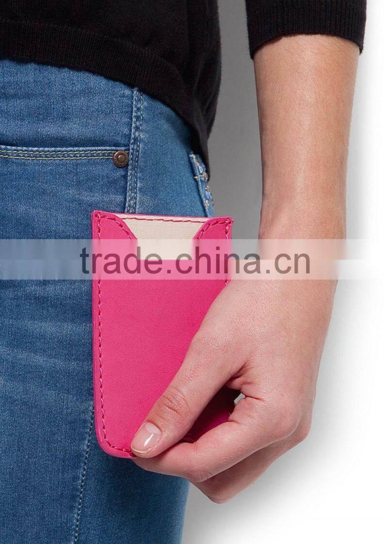 slip on bright color leather phone case with cut-out to charge plain genuine leather phone sleeve for iphone 5 6 custom logo