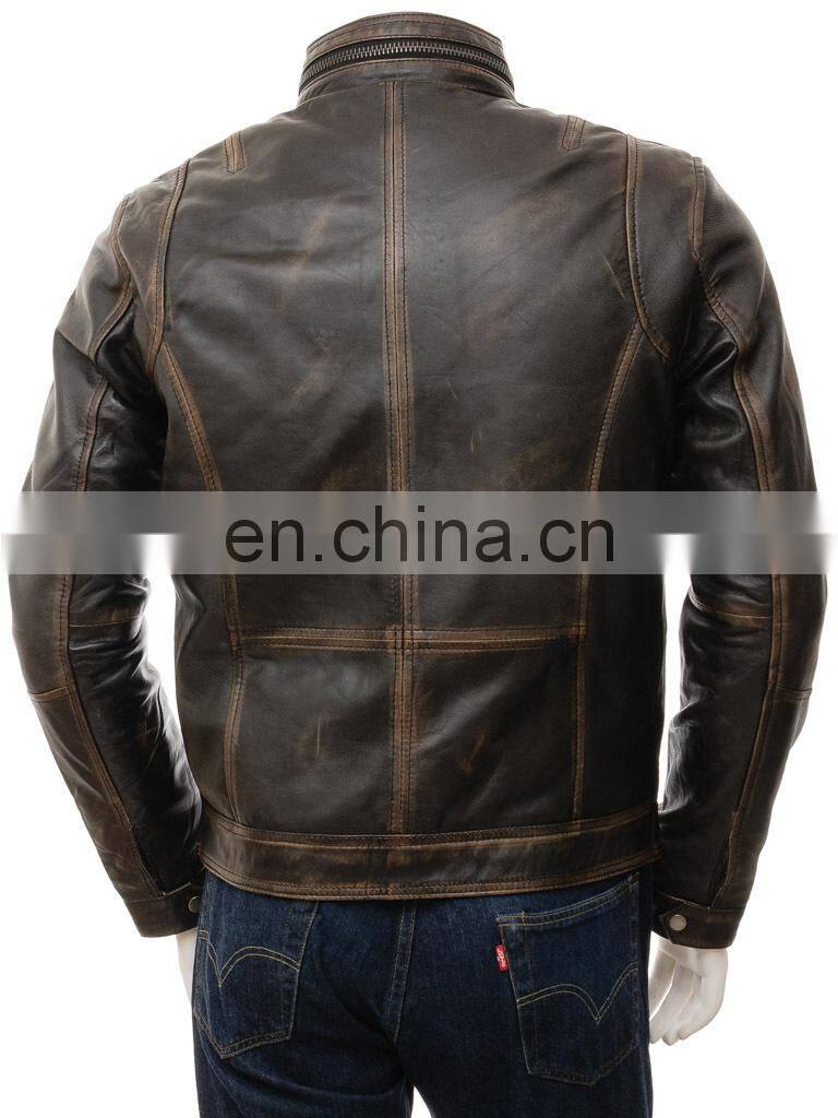 Fashion Design Winter Zipper Leather Jacket Leather jacket casual men's jackets
