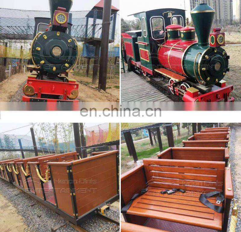 Scenic battery 24 person tourist track train for sale