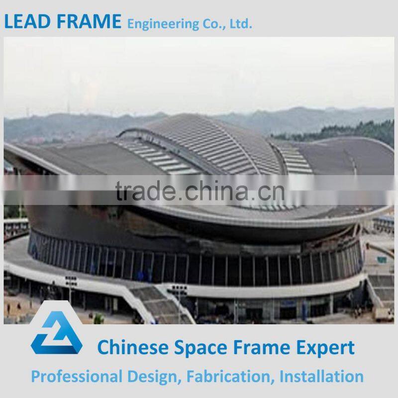 Steel space frame truss stadium roofing