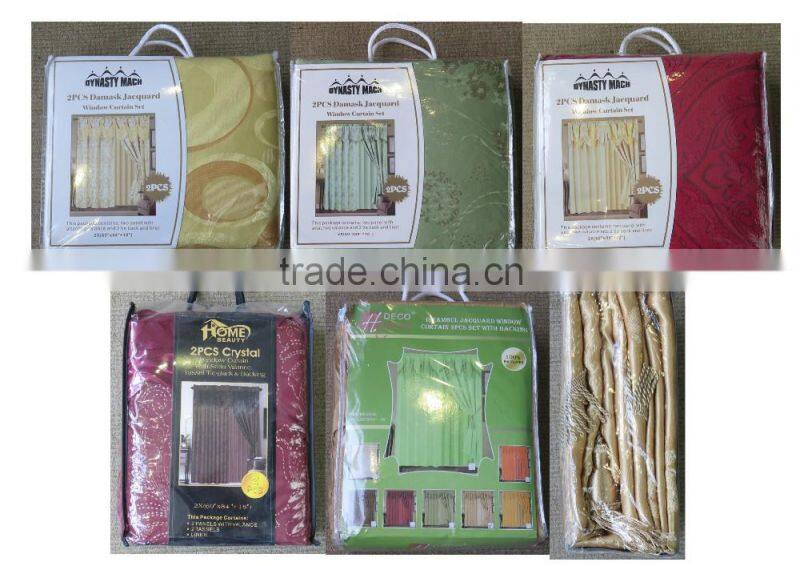 100% polyester Luxury window curtain with fancy valance