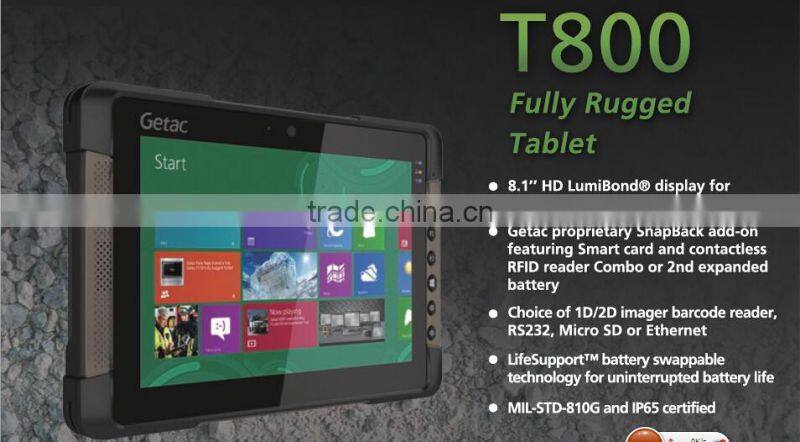 Taiwan Getac T 800 8 inch window rugged tablet pc with IP65 and 810G