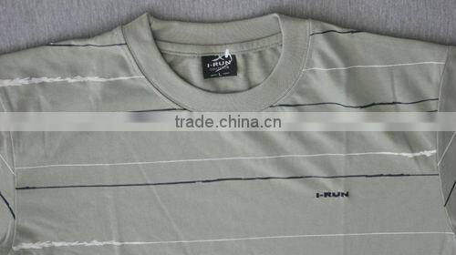 Chea price print stripes t-shirt for men summer wear/round neck short sleeve cool summer wear