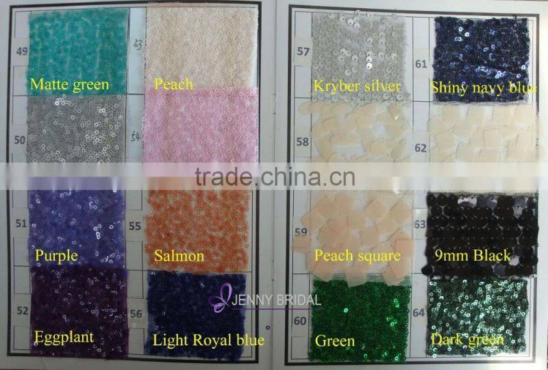 SQN#53 wholesale peach sequin elegant wedding table linens for sale